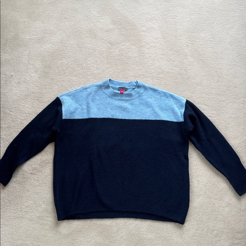 Vince Camuto Extended Shoulder Color Blocked Sweater Small Blue. No flaws.